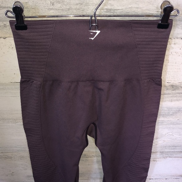 Gymshark Taupe/Purple Energy Seamless High Waisted Activewear leggings small​​​ - Picture 2 of 13
